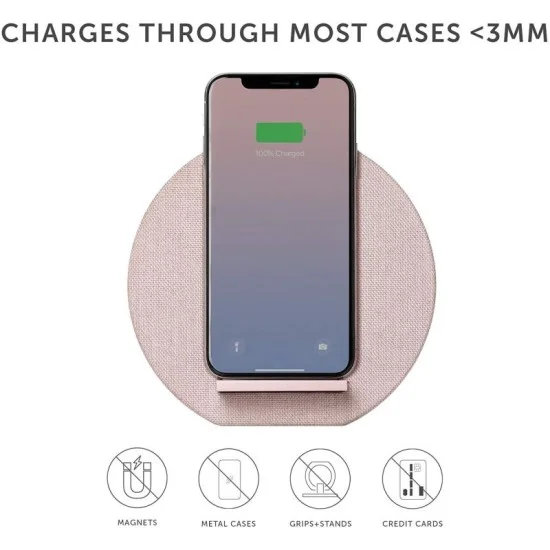 Native union dock wireless charger fabric - (online packaging) _ rose